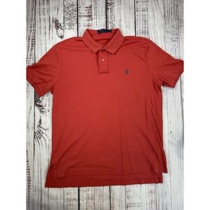 Polo Ralph Lauren Men's Shirt Red Short Sleeve Size Large